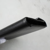 プラダ サフィアーノレザー トライアングルロゴ 三つ折り財布 ブラック - NEWSED