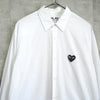 Play Comme des Garçons 心形标志长袖衬衫（白色/黑色）