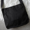 Prada Pocono Tessuto Nylon/Leather Triangle Plate Shoulder Bag in Black