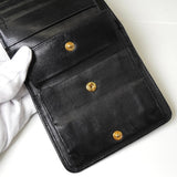 プラダ ギャザー ナッパレザー 二つ折り財布 ブラック - NEWSED