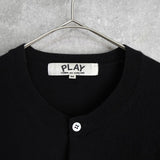 プレイ コムデギャルソン ハートロゴ カーディガン ブラック レディース - NEWSED