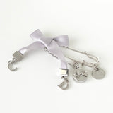 クリスチャン ディオール ストールピン ブローチ パープル ノベルティ グレー シルバー - NEWSED