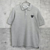Play Comme des Garçons 灰色心形徽标短袖 Polo 衫