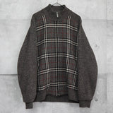 バーバリー ジップアップ ドライバーズニット ジャケット ノバチェック