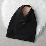 エムエムシックス メゾン マルジェラ ナイロン ジャパニーズバッグ スモール ハンドバッグ ブラック / オレンジ - NEWSED