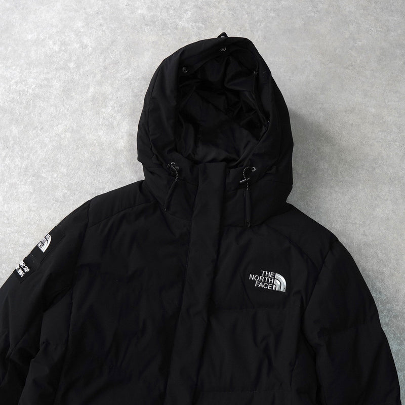 ザ ノースフェイス ドライベント ロゴ ロング丈 ダウンジャケット ダウンコート ブラック - NEWSED