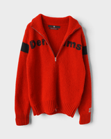 ストーン アイランド デニムス ジップアップ ニット セーター レッド メンズ - NEWSED