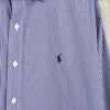 Polo Ralph Lauren logo embroidered striped long sleeve shirt in blue/white