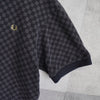Fred Perry logo embroidered checkered short sleeve polo shirt in grey