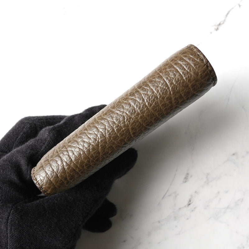 メゾン マルジェラ 四つタグ レザー 二つ折り財布 コンパクトウォレット ブラウン 箱付き - NEWSED