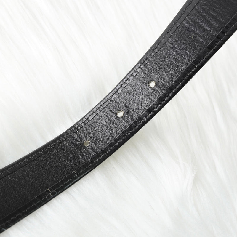 セリーヌ ヴィンテージ 輪馬車 サルキー レザー ベルト ブラック レディース - NEWSED