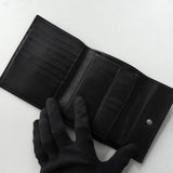 プラダ トライアングルロゴ サフィアーノレザー 三つ折り財布 ブラック - NEWSED