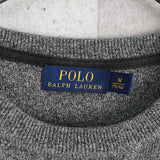 ポロ ラルフローレン ニット ロゴ 刺繍 グレー - NEWSED