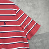 Ralph Lauren 粉色徽标条纹短袖 Polo 衫