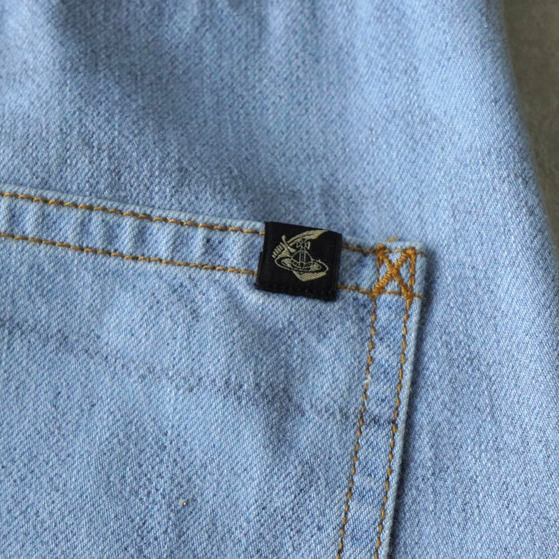 ヴィヴィアン ウエストウッド アングロマニア プリント デニム ジーンズ アイスブルー - NEWSED