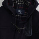 バーバリー ノバチェック裏地 ダッフルコート ネイビー - NEWSED