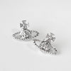 Vivienne Westwood Orb Rhinestone Earrings in Silver