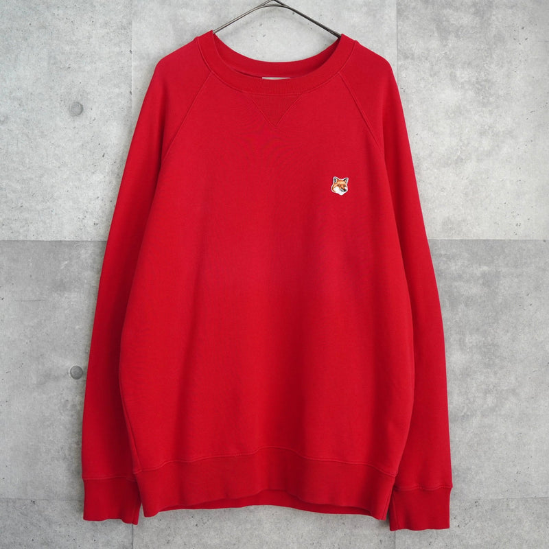 メゾン キツネ フォックスヘッド スウェット レッド - NEWSED