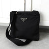 Prada Pocono Tessuto Nylon Shoulder Bag Pochette Mini Bag Triangle Logo Black