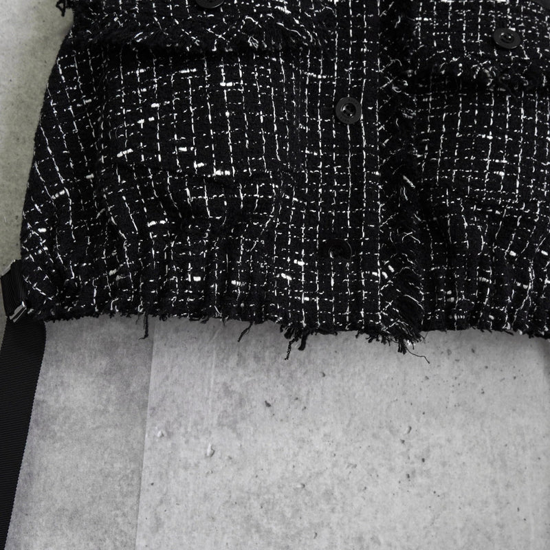 サカイ ツイード ベスト ブラック レディース - NEWSED