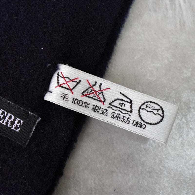 クリスチャン ディオール ロゴ カシミア マフラー ネイビー - NEWSED