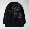 Y-3 Mohair Blouson No Collar Oversized Zip-up Black