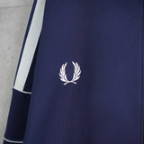 フレッドペリー トラックジャケット ロゴ刺繍 ネイビー - NEWSED