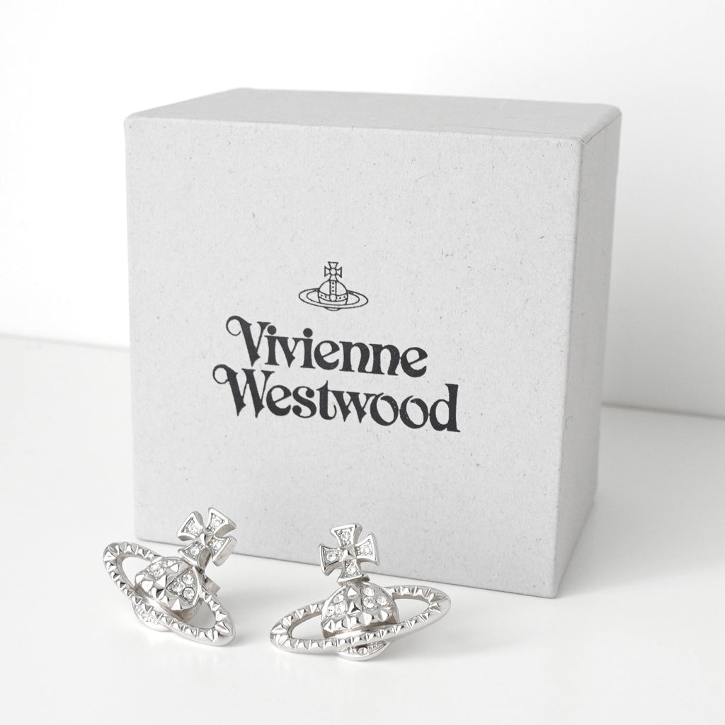 ヴィヴィアン ウエストウッド オーブ ラインストーン シルバー ピアス 箱付き