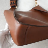 ステラマッカートニー ミニ クロスボディバッグ ショルダーバッグ レザー パンチングロゴ ブラウン - NEWSED