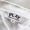 プレイ コム デ ギャルソン ハート 半袖ポロシャツ ホワイト