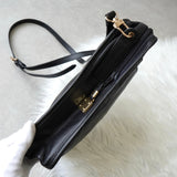 ロエベ アナグラム レザー ショルダーバッグ ポシェット ブラック - NEWSED