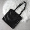 Prada 黑色缝制纳帕皮革托特包