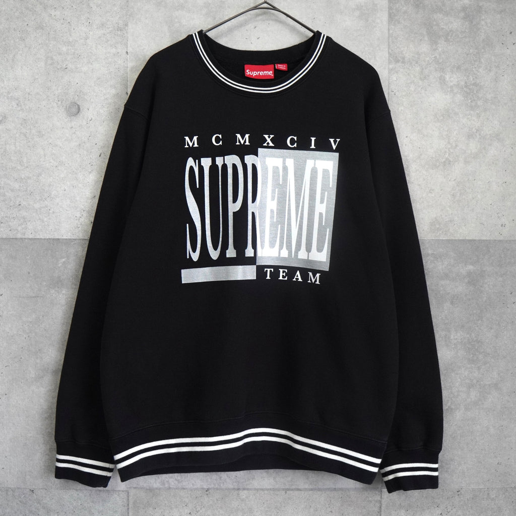 黑色 Supreme 徽标运动衫