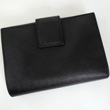 プラダ サフィアーノ レザー トライアングルロゴ 二つ折り財布 ブラック - NEWSED