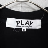 プレイ コムデギャルソン ハートロゴ 半袖ポロシャツ ブラック - NEWSED