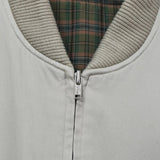 ラコステ リバーシブル ロゴパッチ チェック柄 スウィングトップ ブルゾン オフホワイト / カーキ - NEWSED