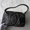 Chanel Coco Mark Wild Stitch Caviar 皮革单肩包（黑色）