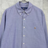 Polo Ralph Lauren logo embroidered long sleeve shirt blue