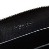 ボッテガ ヴェネタ イントレチャート レザー コインケース ミニポーチ ブラック - NEWSED