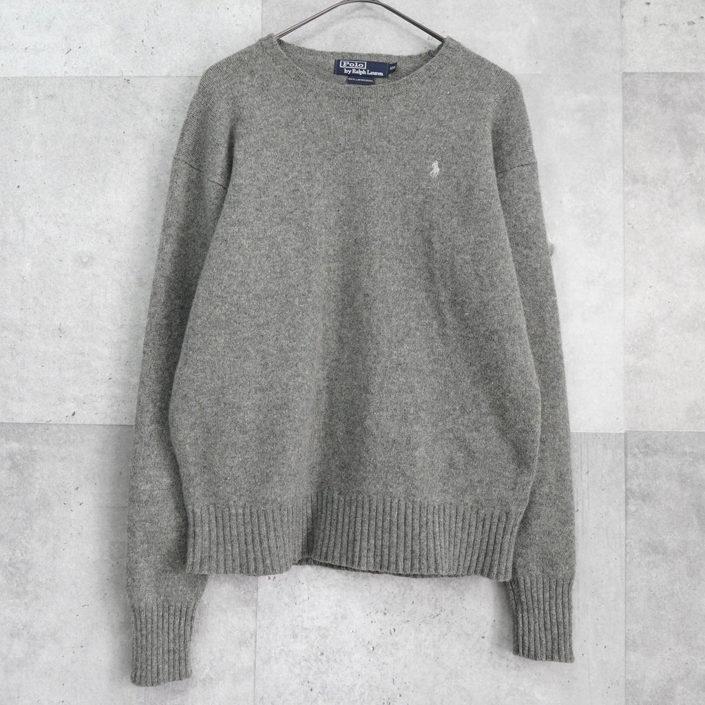 Polo Ralph Lauren 徽标刺绣针织灰色女款