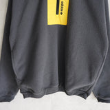 アディダス ハーフジップ フリース ロゴ刺繍 グレー/イエロー - NEWSED