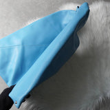 エムエムシックス メゾン マルジェラ レザー ジャパニーズバッグ クラシック ハンドバッグ ブルー - NEWSED