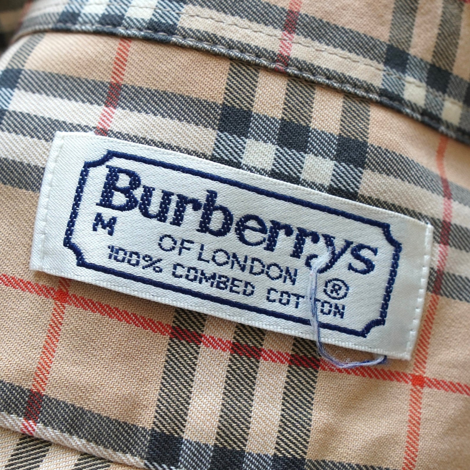 バーバリー ヴィンテージ ホースロゴ 刺繍 ノバチェック 長袖シャツ