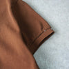 Ralph Lauren Women's Brown Short Sleeve Polo Shirt with Embroidered Logo and Beading