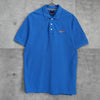 蓝色 Nike 徽标刺绣短袖 Polo 衫
