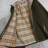 バーバリー ブルーレーベル フリースジャケット ノバチェック裏地 カーキ - NEWSED