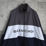 バレンシアガ ロゴ オーバーサイズ トラックジャケット ナイロン
