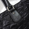 CHANEL Coco Mark Paris-New York Line 黑色绗缝尼龙/皮革托特包