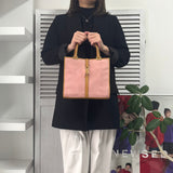 グッチ ジャッキー スエード / レザー ハンドバッグ ピンク / ベージュ - NEWSED