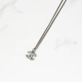 シャネル ココマーク ラインストーン ネックレス シルバー - NEWSED